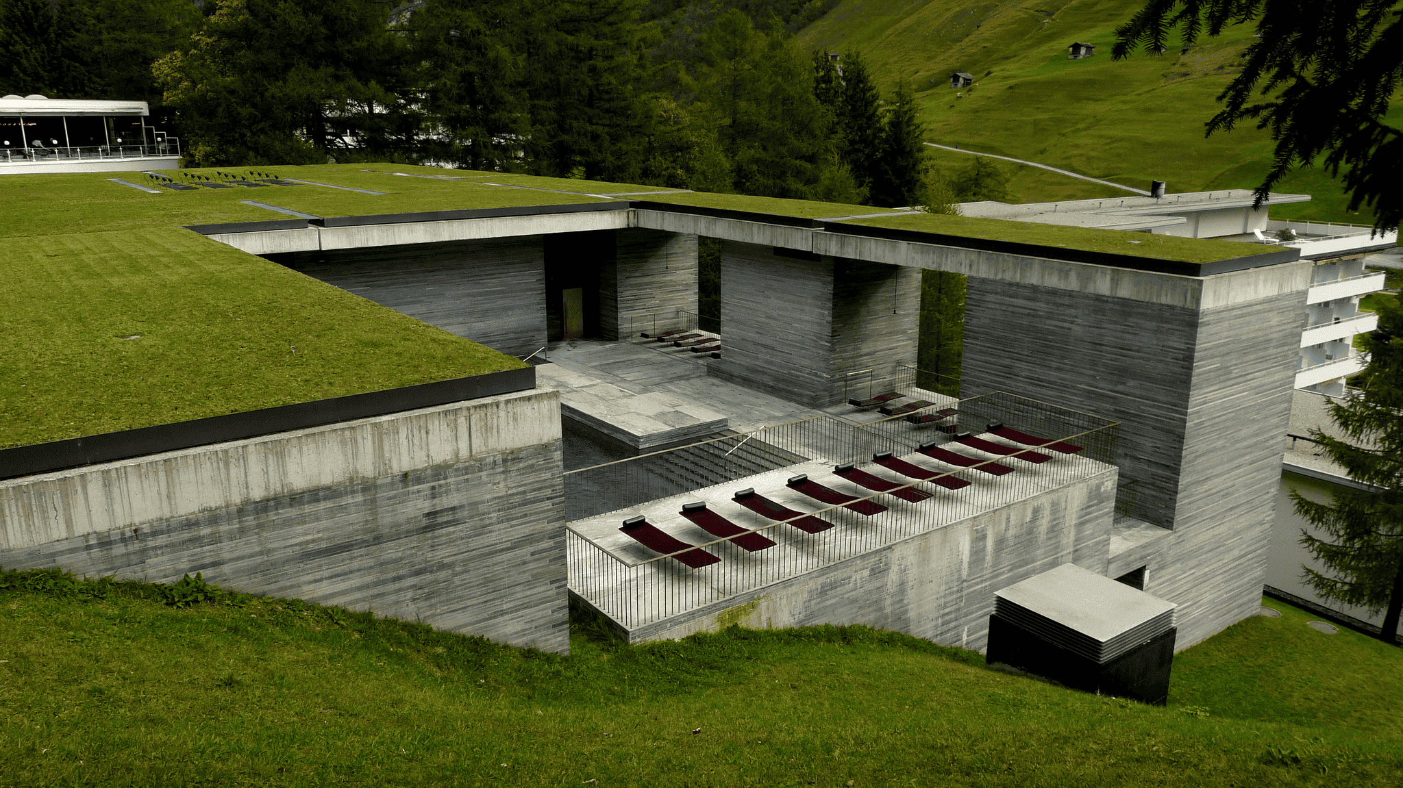 Foto de la Obra clave de Peter Zhumtor: Termas de Vals, Suiza (1996)